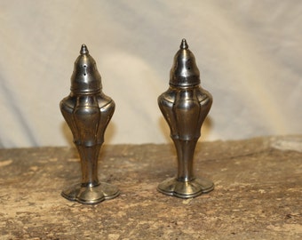 Vintage silver plated salt and pepper shakers
