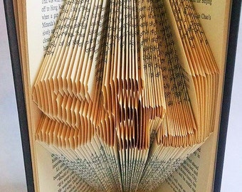 Paper Anniversary Gift for Him or Her Featuring Two Initials with Ampersand - Gift for Book Lover