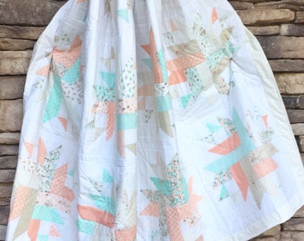 Baby Girl Quilt - Baby Girl Blanket - Newborn Quilt - Nursery Quilt - Nursery Decor - Baby Shower Gift - - Lullaby Quilt - Baby Animal Quilt