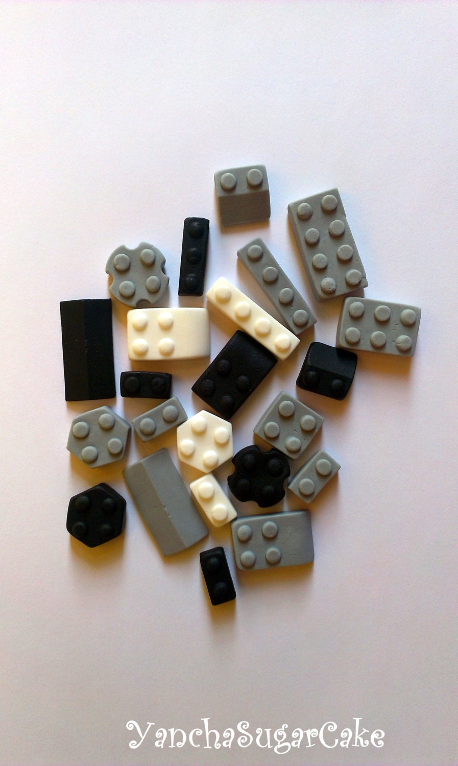 fondant lego blocks