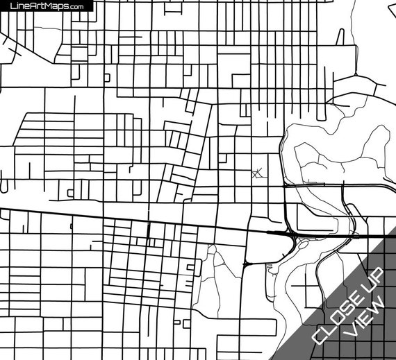 Fargo Map Print City Map Art of Fargo North Dakota Poster