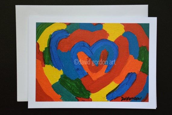 items similar to heart card a4 on etsy