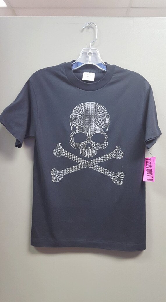 rhinestone skull t shirt