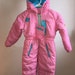 Vintage Kids Snowsuit - Kids Wear by Paramount - Pink Girls Snowsuit - 1980s