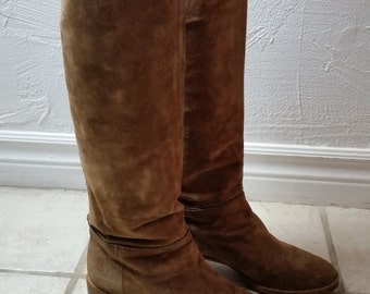 Vintage Clarus Italy Knee High Suede Boots sz 5.5