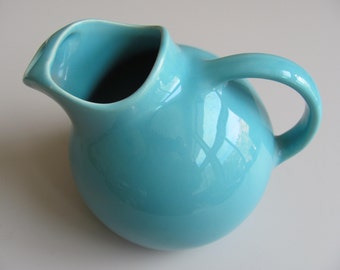 Turquoise Mid Century Pitcher