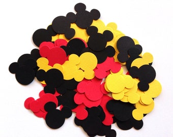 Mickey Mouse Confetti/ Mickey Mouse Party Decorations/ 100 pcs/ Mickey Mouse Baby Shower/ Mickey Mouse Birthday Party/ Mickey Mouse Party