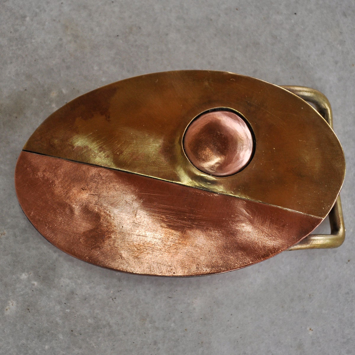 Brass and Copper Belt Buckle Handmade