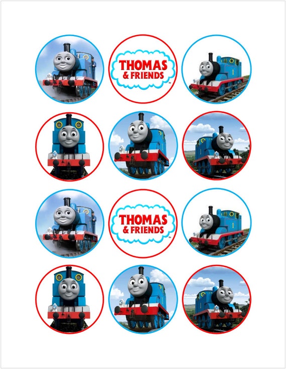 Items similar to Edible Thomas and Friends Cupcake Cookie Toppers on Etsy