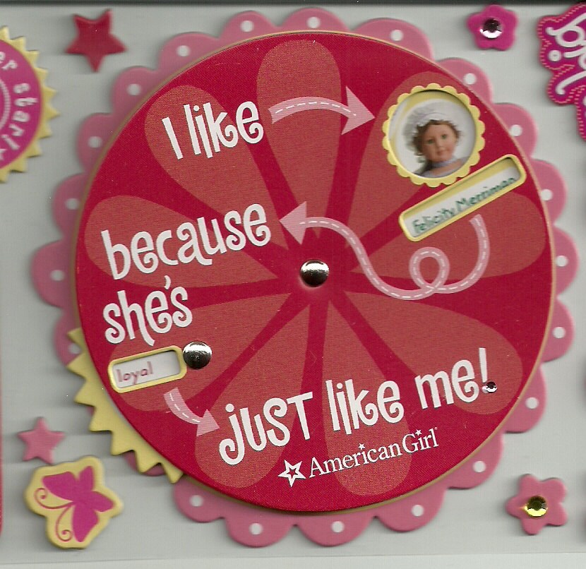 AMERICAN GIRL STICKERS / Historical Doll Spinner Sticker