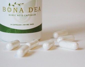 Boric Acid Capsules | 3-6 Month Supply | 24 capsules, 600 mg each