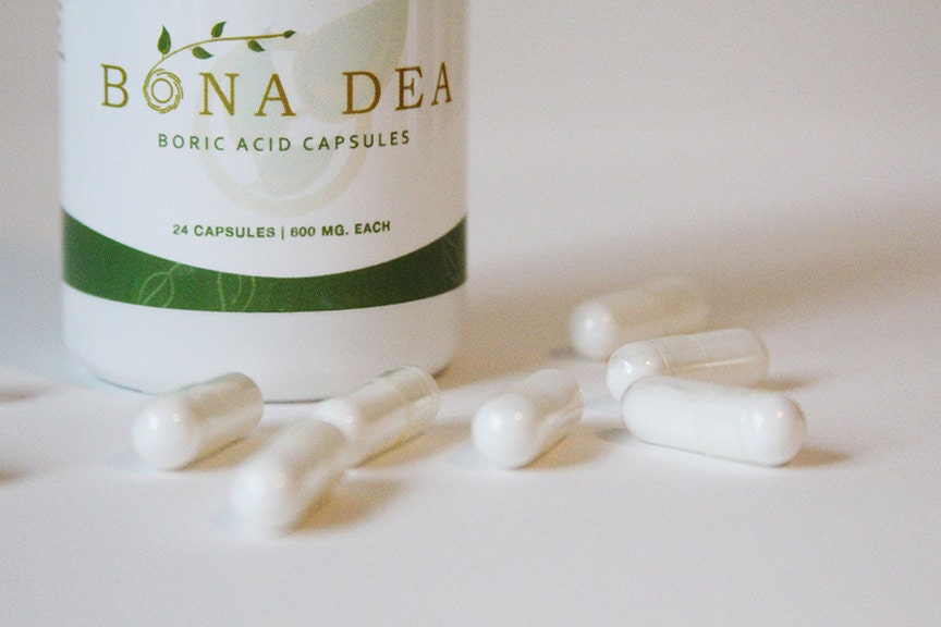 Boric Acid Capsules 36 Month Supply 24 capsules 600 mg