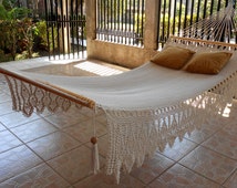Hammock double Walnut, Color White
