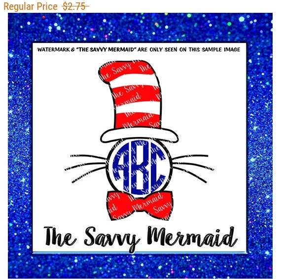 Teacher Librarian Gift SVG Dr Seuss Cat in by TheSavvyMermaid