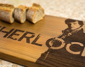 Sherlock bbc, Sherlock Holmes, cutting board, benedict cumberbatch, john watson sherlock gift for him, for her