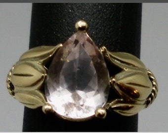 14k Kunzite Ring, FREE SIZING.