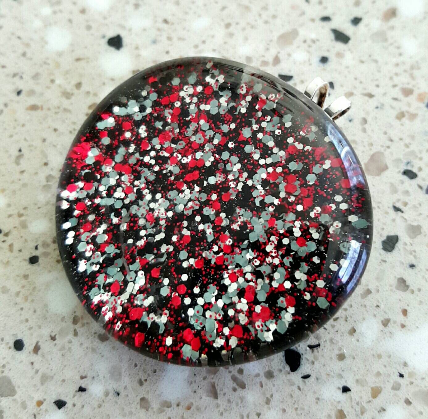 Glitter Pendant/Glitter Jewelry/Princess by PopRocksBox on Etsy