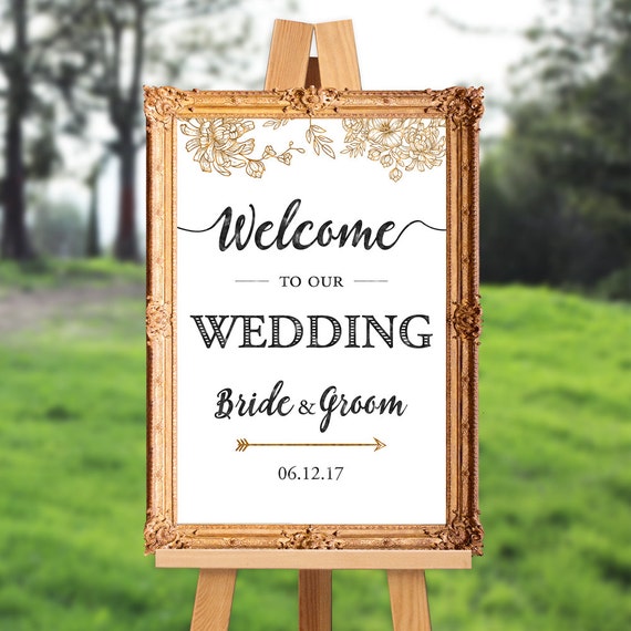 Wedding welcome sign welcome to our wedding PRINTABLE