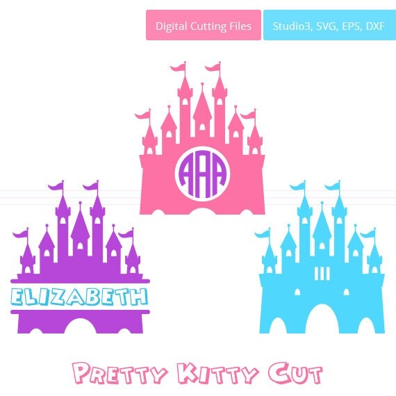 Download Princess Castle SVG Monogram Frames Cut File svg studio3