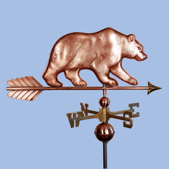 Copper Bear Weathervane Bh Ws 104