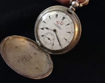 Longines Nacid Pocket Watch in silver vintage '800 and keyway
