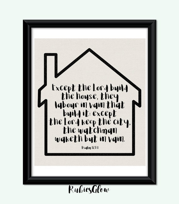 House Blessing Psalm 1271 Bible quote verse Bible by RubiesGlow