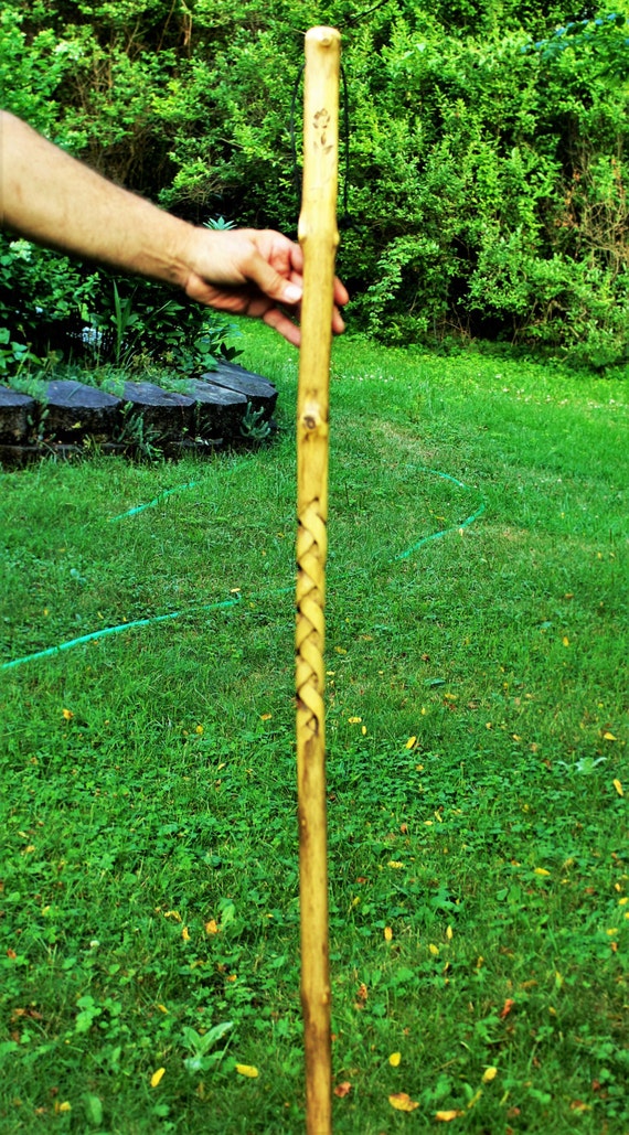 Celtic braid walking stick Irish Rose hiking staff