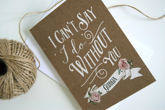 Will You Be My Bridesmaid Cards