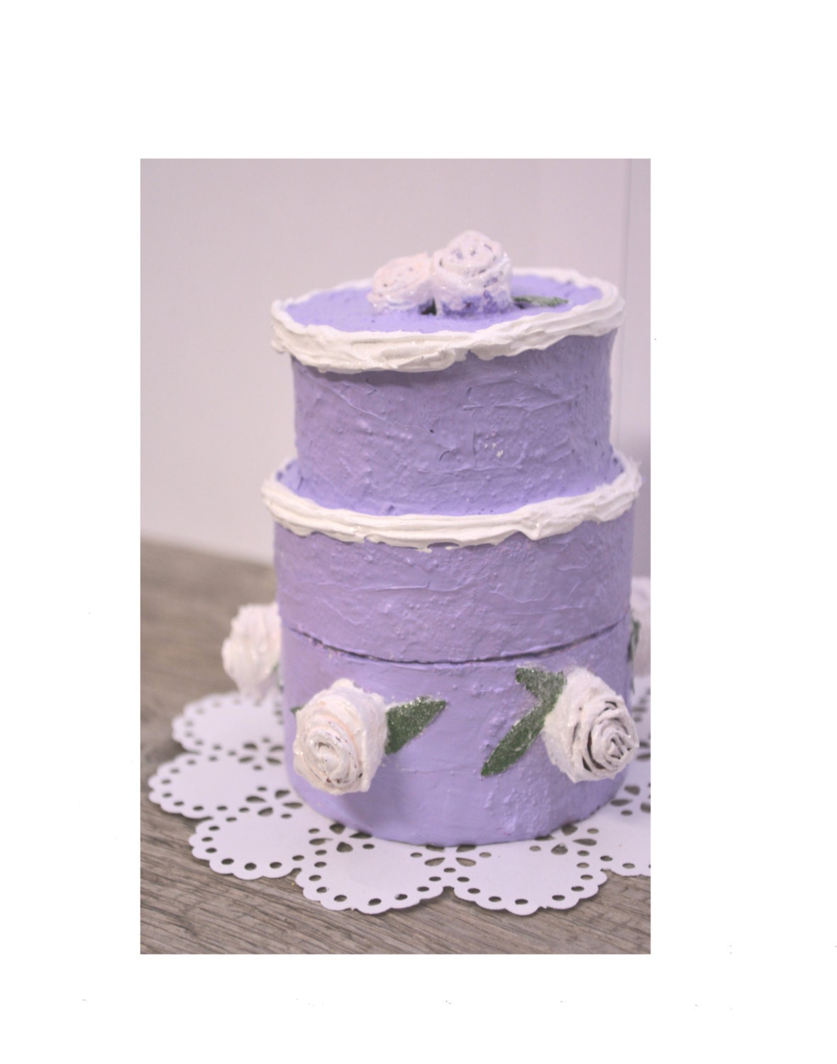 Faux Wedding Cake Box Keepsake Box Bridal by ThePartyPanache