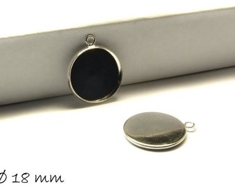 Cabochon versions / Locket 18 mm, silver