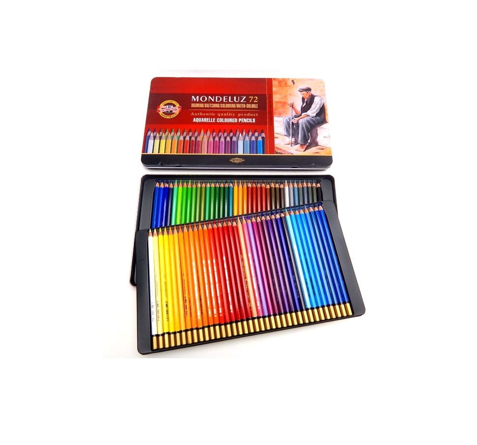 Lápis de Cor Aquarelável Art Koh-I-Noor Mondeluz 18 Cores Cx Papel 3717