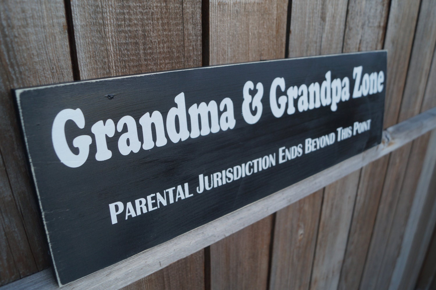 Grandma and Grandpa Zone Custom Wood Sign Stained Hand
