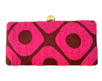 orange and pink clutch