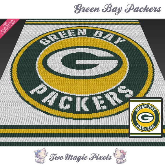 Green Bay Packers c2c graph crochet pattern by TwoMagicPixels