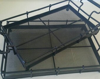 Wrought Iron Decorative Trays set of 2