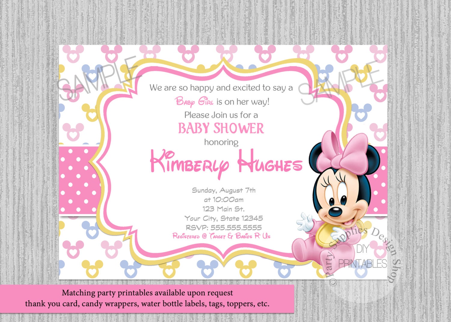 Baby Minnie Invitations 7