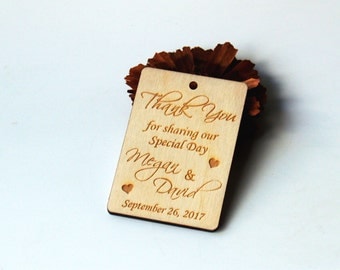 Thank you wedding tags, Wedding favor, Wedding favor tags, Wedding favor rustic, Wedding rustic, Wooden tags, Thank you tags, Wood tags