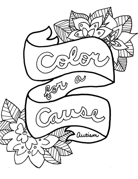 Download Coloring Page-Color4aCause: Autism Name by Color4aCause on ...