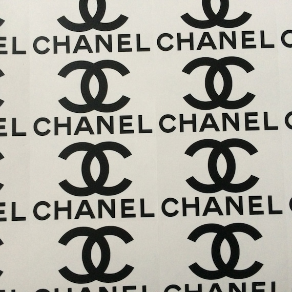 Set of 32 Chanel stickers Chanel logo decals by StickersByAnita