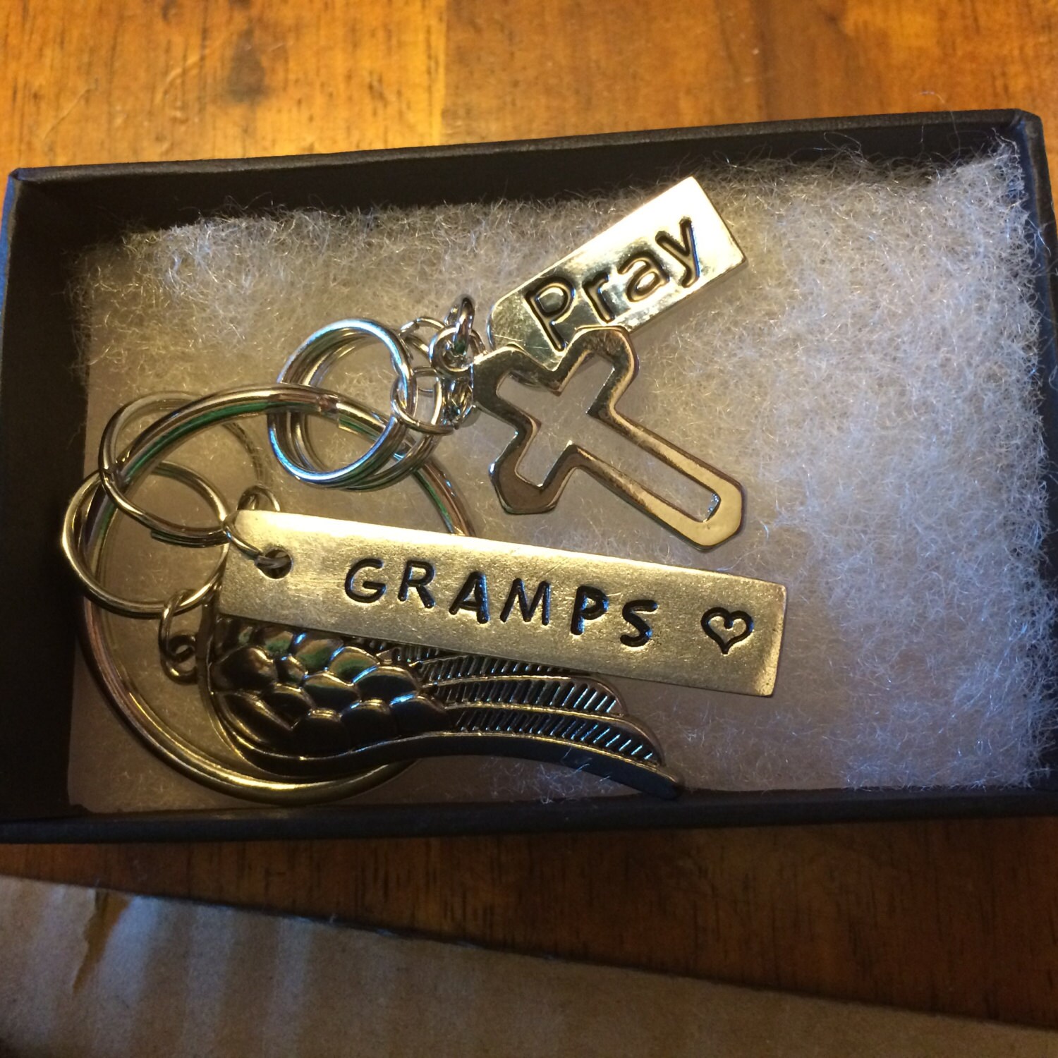 Memorial keychain by HolliewoodCharm on Etsy