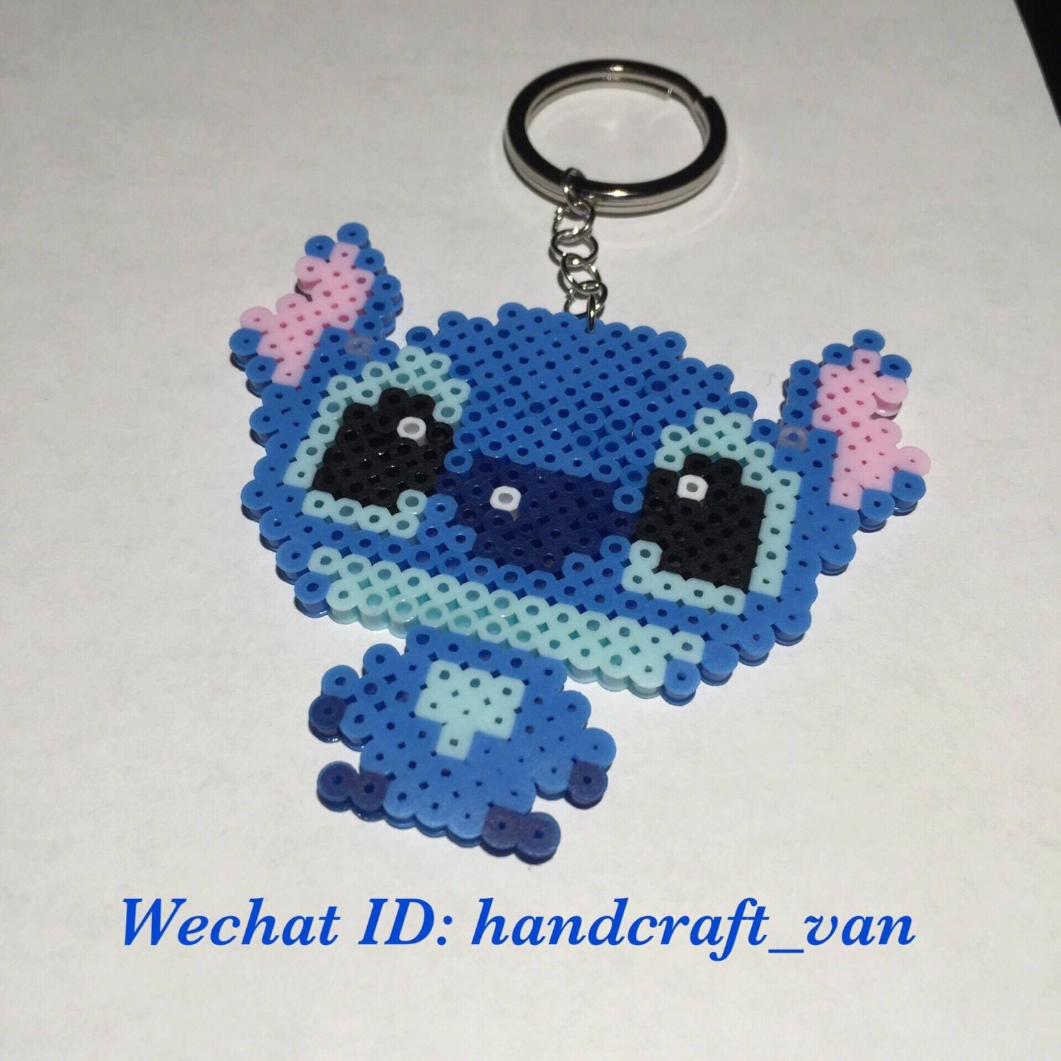 Stitch Perler Beads keychain/ kandi by PerlerbeadsByTiffany