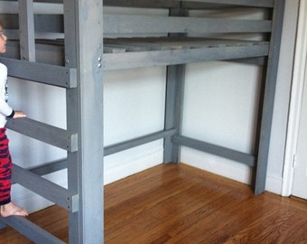 Grey-Washed Twin Loft Bed