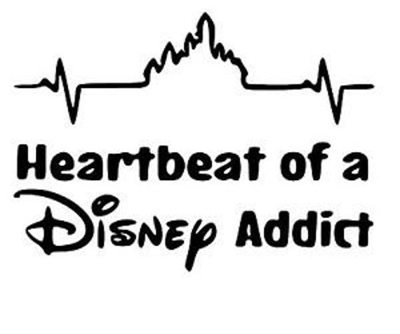 Download Items similar to Disney Addict Heartbeat SVG file on Etsy