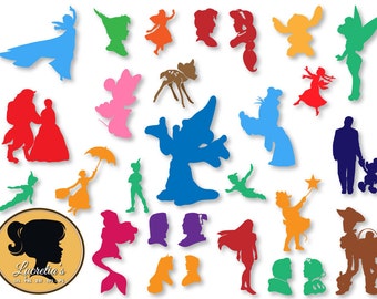 Disney characters Svg, Cartoon characters Disney, Princess svg, (zipped .eps .pdf .dxf .svg and .studio file) vector cutting files