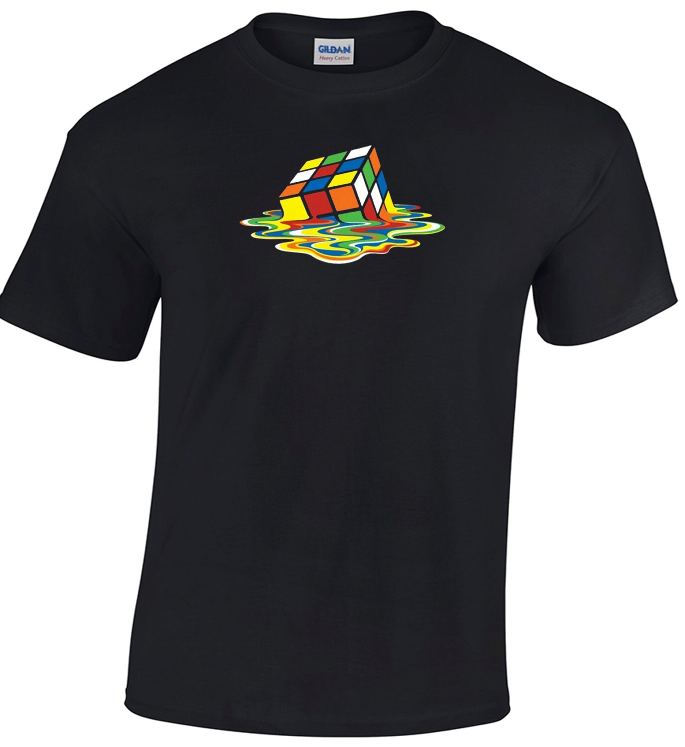 melting rubik's cube t shirt