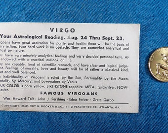 Virgo Zodiac Vintage Good Luck Collectable Coins/Tokens (Not US Currency)
