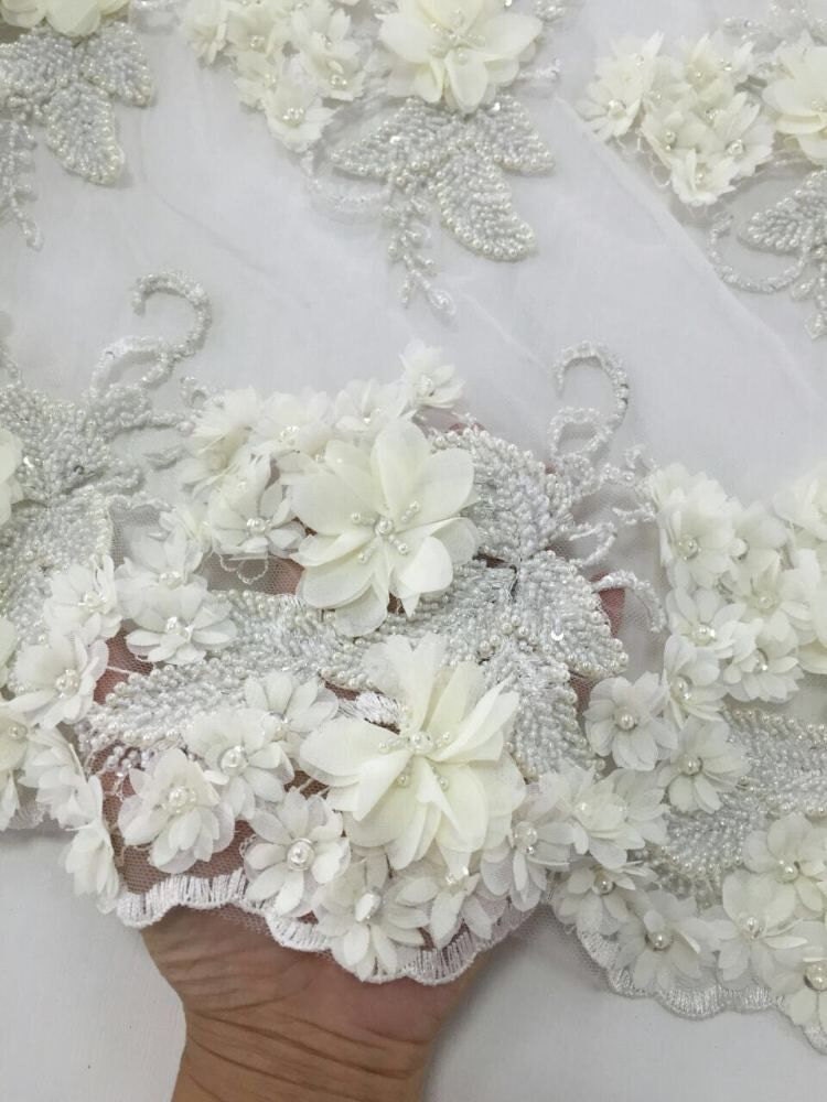 Fashion wedding dress lace fabric3D lace fabric by AnnabelleDIY