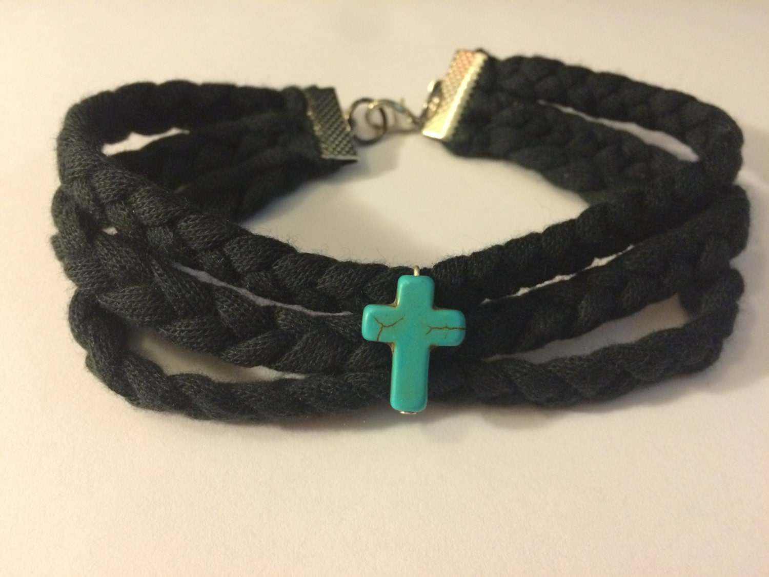 Stretchy Braided Cross Bracelet
