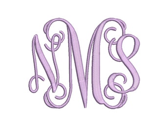Vine Monogram 4 Size Font Machine Embroidery Font Instant Download 8 Formats Embroidery Pattern