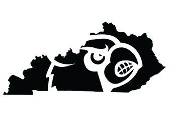 Louisville Cardinal State Decal - Yeti Decal - Window Decal - Iron-on and Stick-on - Decal ONLY!